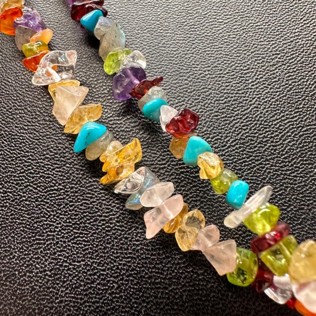 Sterling Silver Multi-Stone Necklace - 2