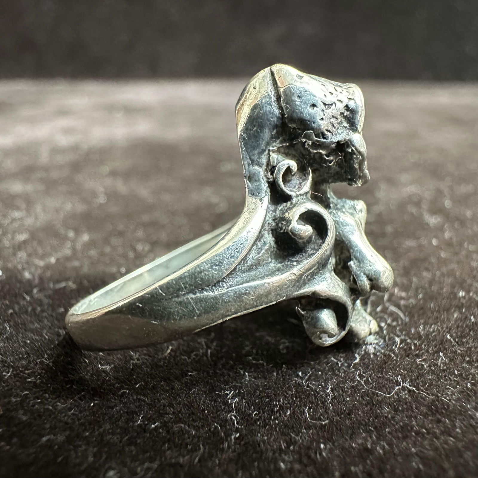 Whimsical Style Elf Pixie Silver Ring Unmarked V30 - 3