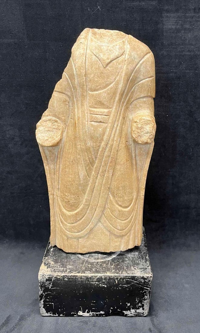Reproduction Standing Buddha Marble Torso Sculpture (JB) (1 of 8)