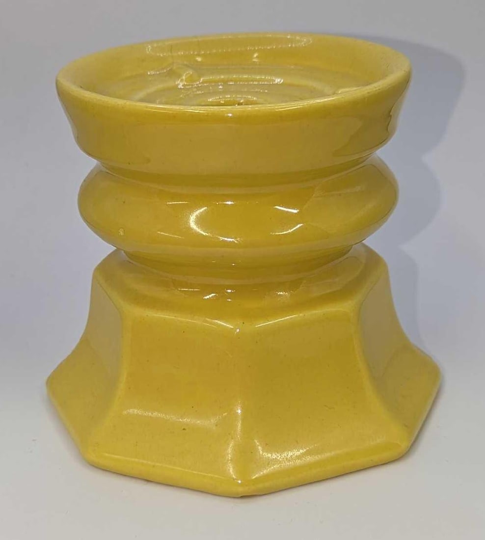 Vintage Beacon Hill Yellow Ceramic Candle Holder (1 of 6)