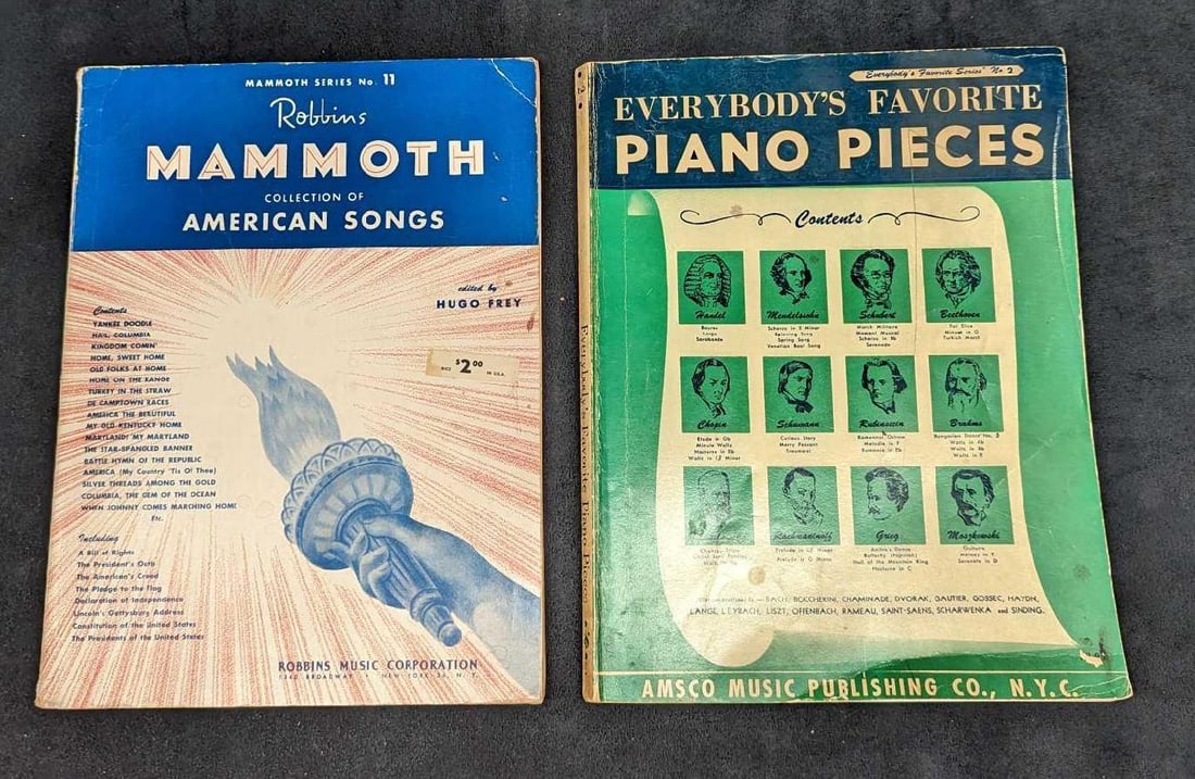 2 Vintage Sheet Music Books American Songs & Piano Pieces (1 of 8)