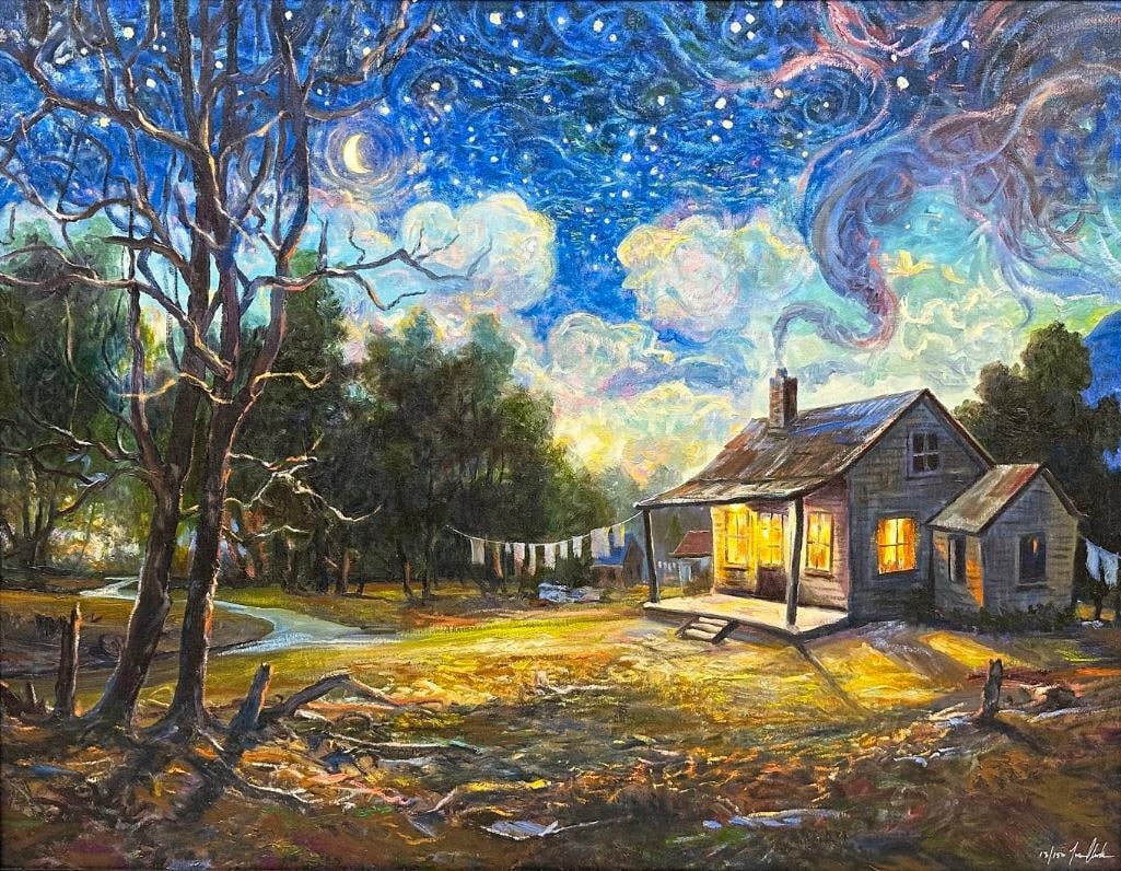 S&N Ivan Clarke "The Shack" Framed Giclée: S&N Ivan Clarke "The Shack" Framed Giclée Signed and numbered giclee on canvas print of The Shack by Ivan Clarke. Comes in framed with the COA. This piece comes from Clarke's famous