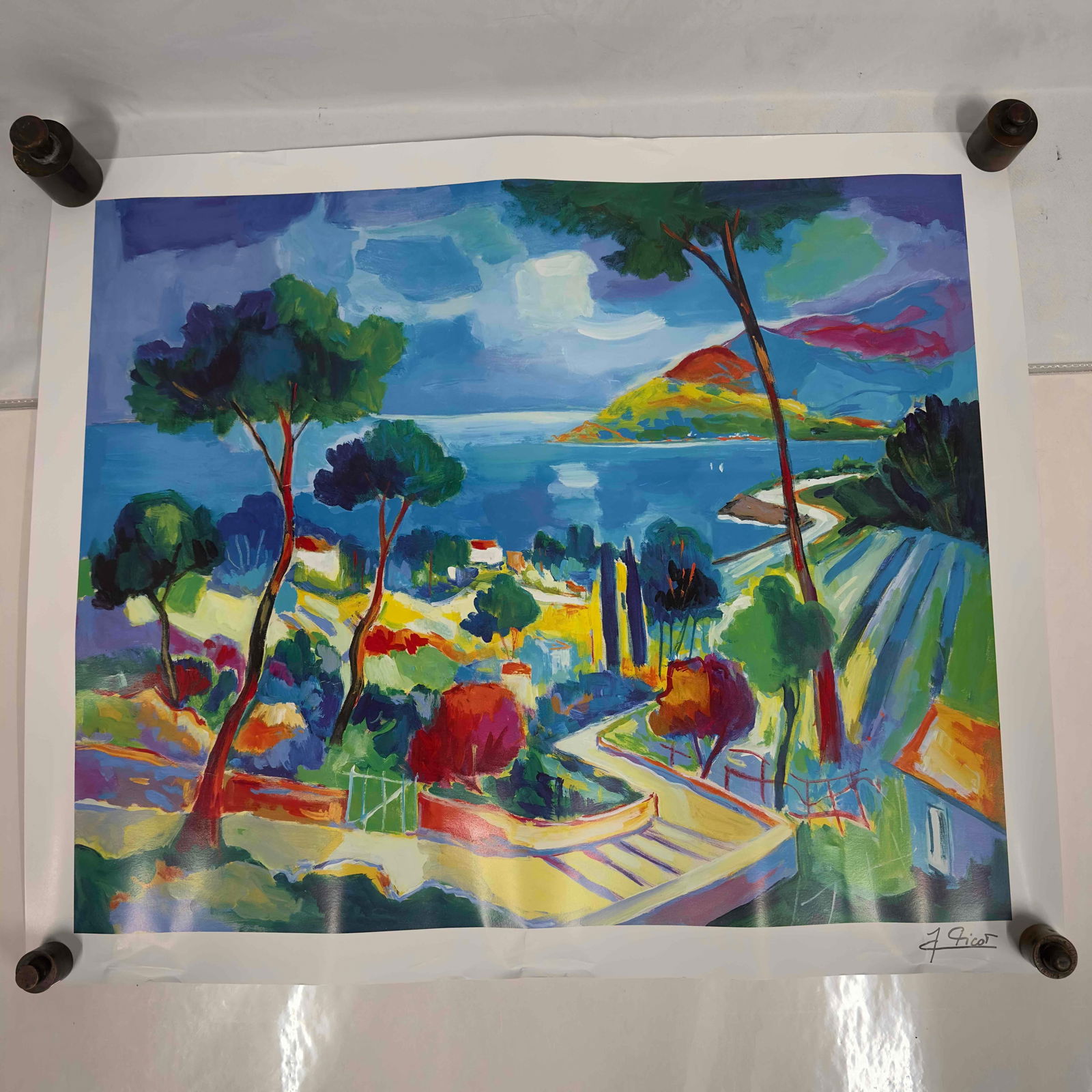 Jean-Claude Picot L'Escalier a Theoule Seriolithograph Signed and Numbered (1 of 14)