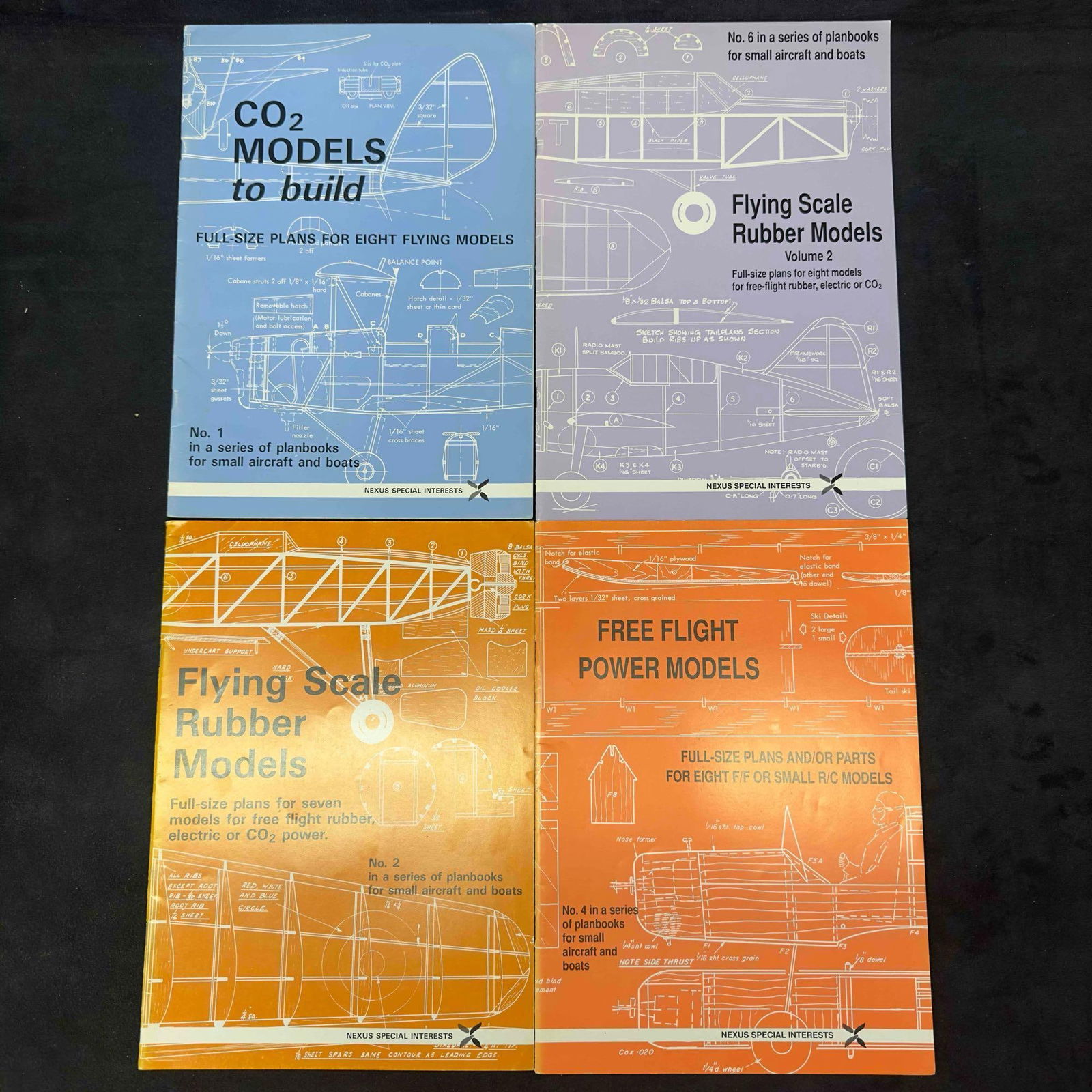 Nexus Special Interests Full Size Plans Eight Seven Models Lot of 4 Four: Nexus Special Interests Full Size Plans Eight Seven Models Lot of 4 Four. These manuals feature full-size plans for eight and seven flying models. All from the 1990's this lot includes Co2 Models
