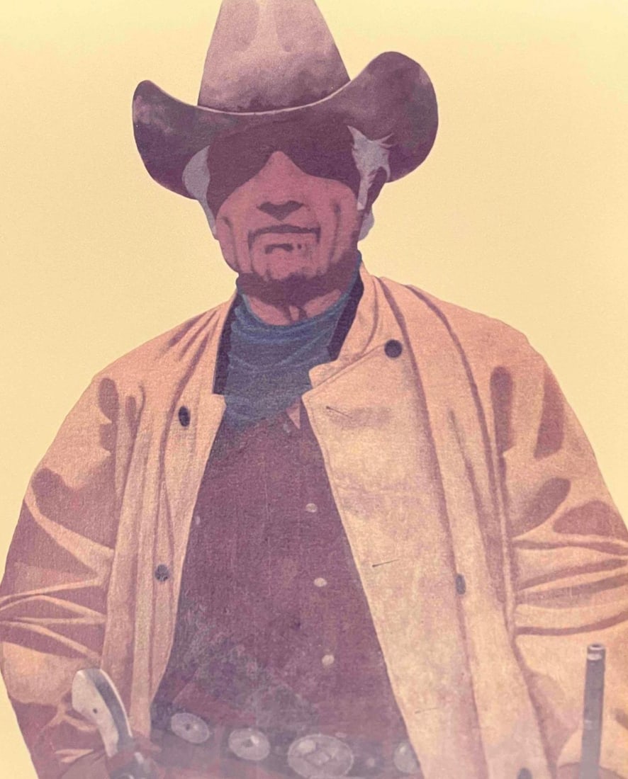 Large Framed Cowboy Print - 3