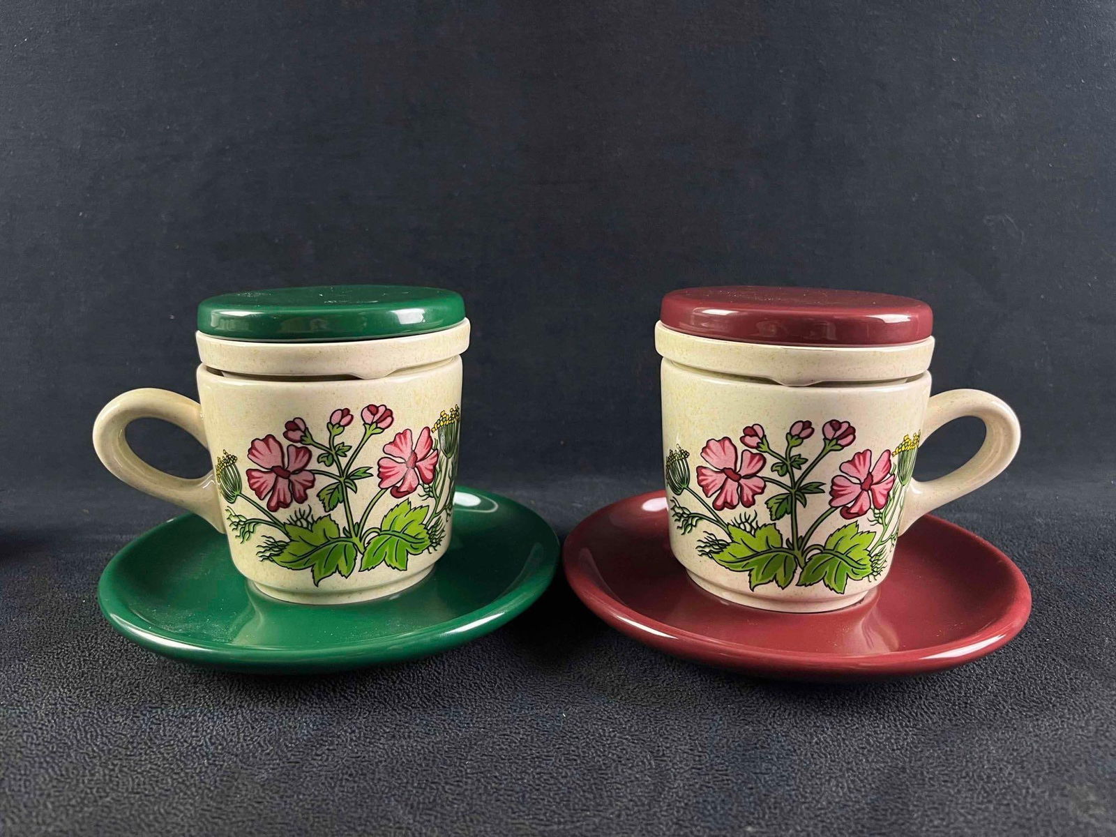 Vintage Waechtersbach Mugs w Tea Strainer and Lid (1 of 6)
