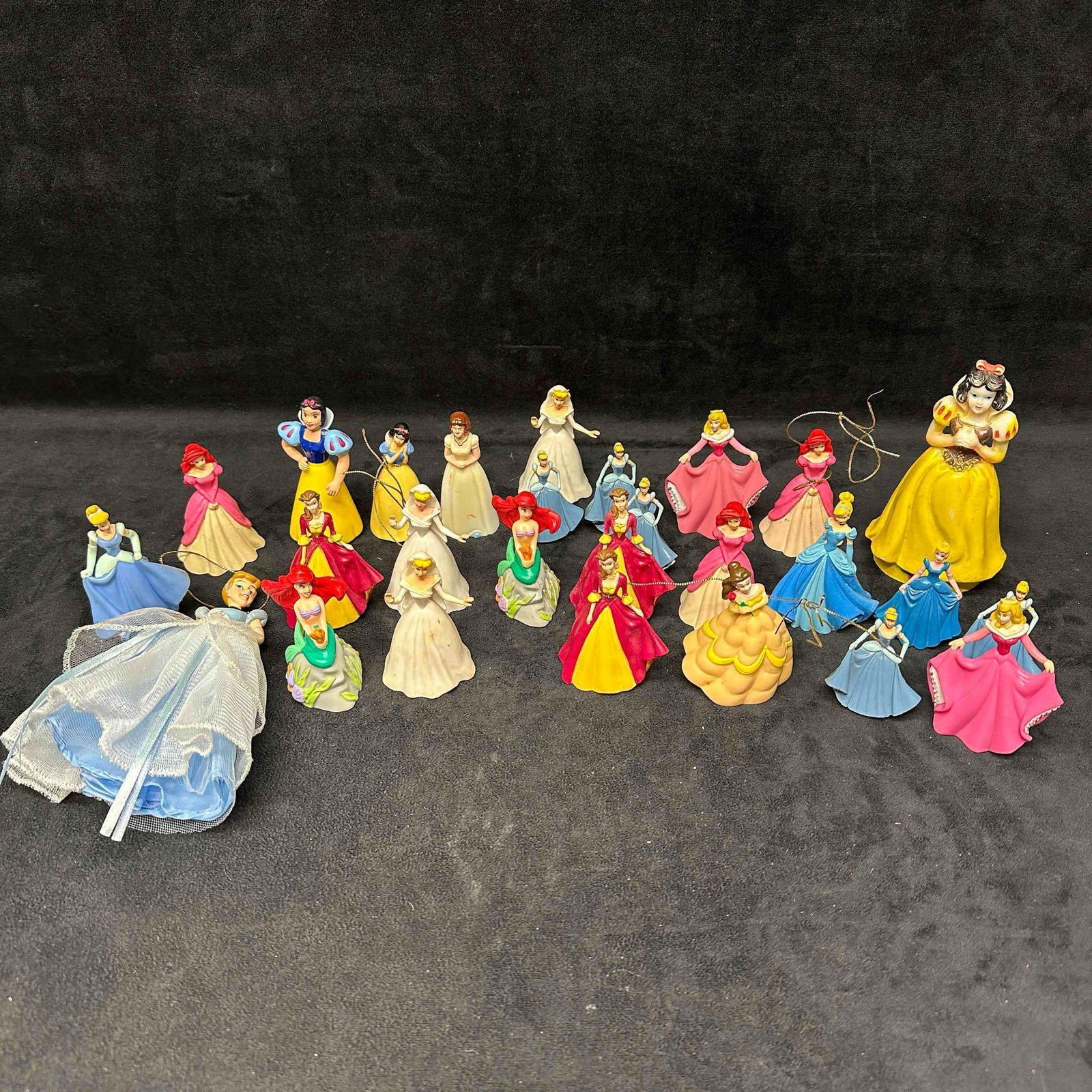 Disney Princess Figure Ornament and Toy Set Cinderella Ariel Belle Aurora Snow White (1 of 8)
