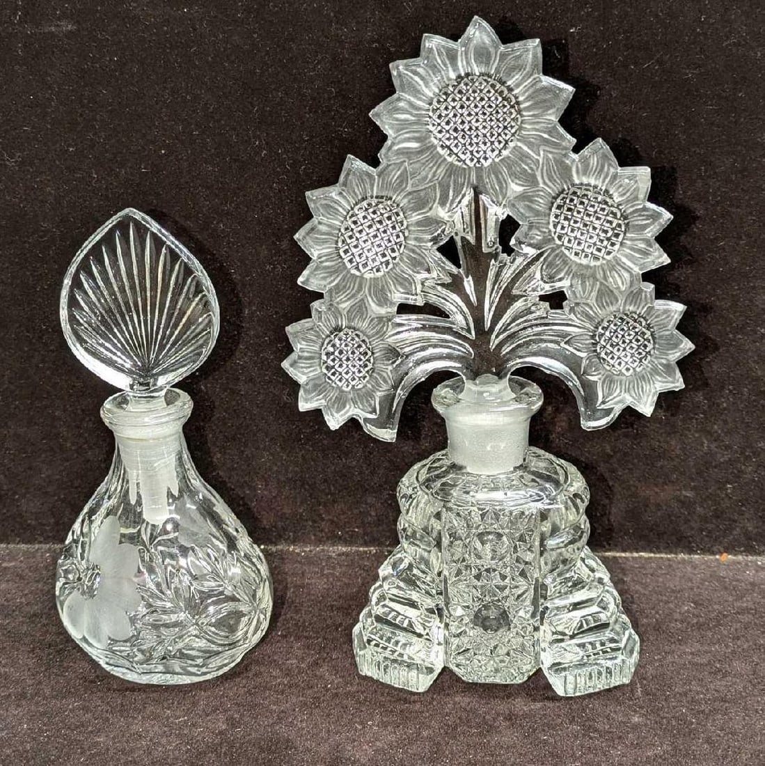 Vintage Sunflower And Princess House Glass Perfume Bottles (1 of 9)