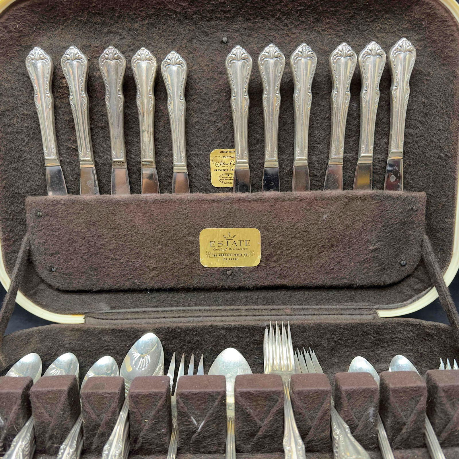 Marshall-White Co. Chicago Silverware Flatware Bakelite Storage Box - 16