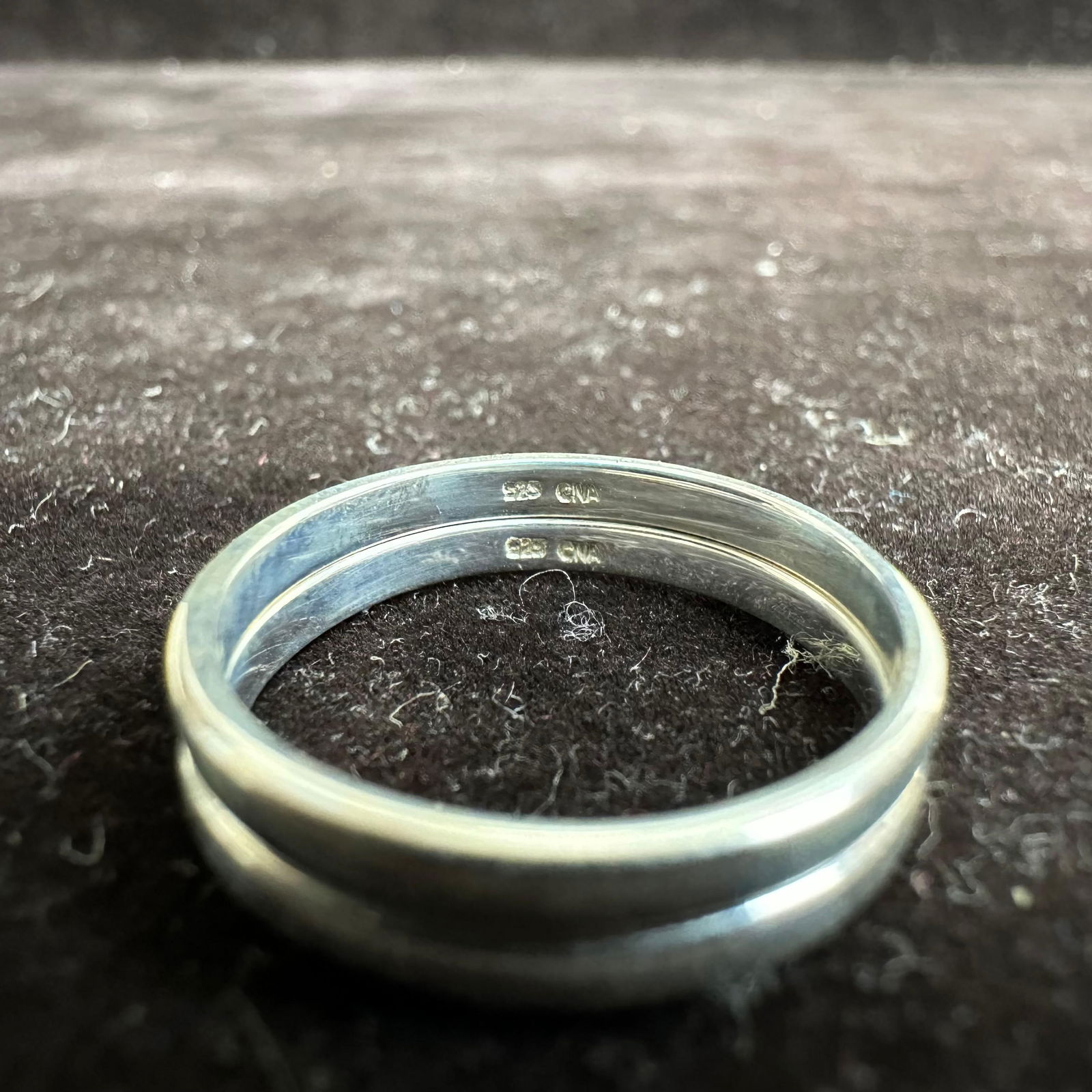 Thailand 925 CNA Sterling Silver Stackable Ring Set L55 - 4