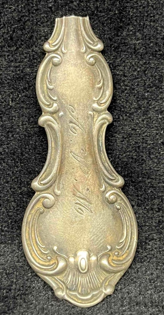 .925 Silver Spoon Handle Engraved A.V.M - 2