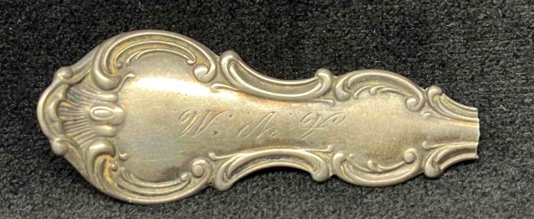 .925 Silver Spoon Handle Engraved A.V.M - 3