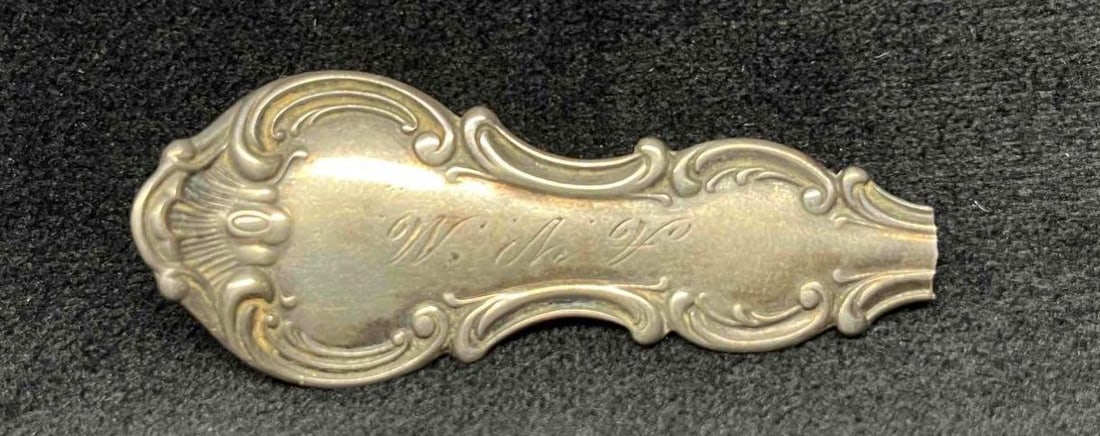 .925 Silver Spoon Handle Engraved A.V.M - 5