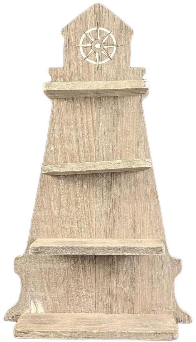 Vintage Wooden Lighthouse Hanging Trinket Shelves (1 of 2)