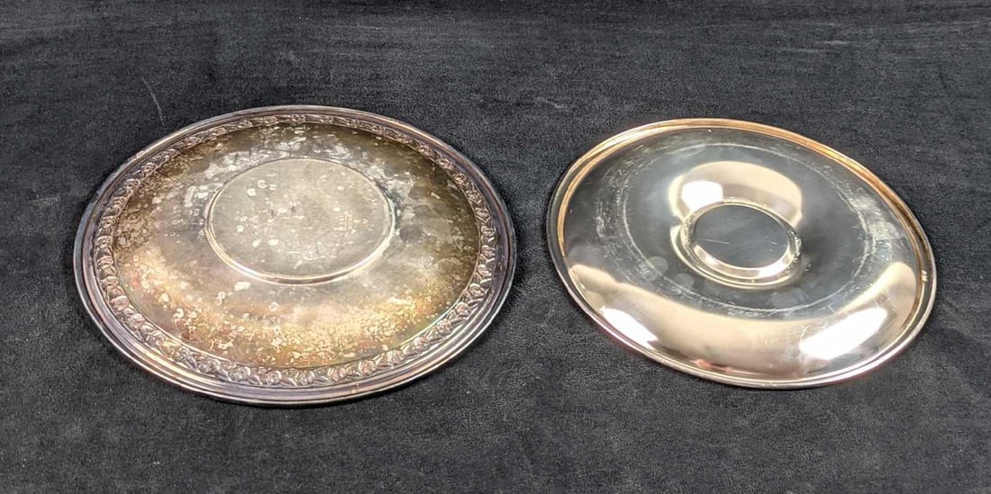 Two Vintage Silverplate Serving Plates - 4