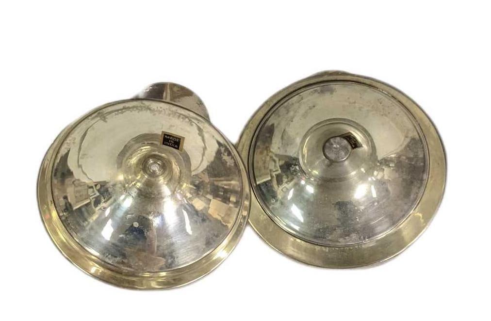 Two Vintage Silverplate Candlestick Holders - 8