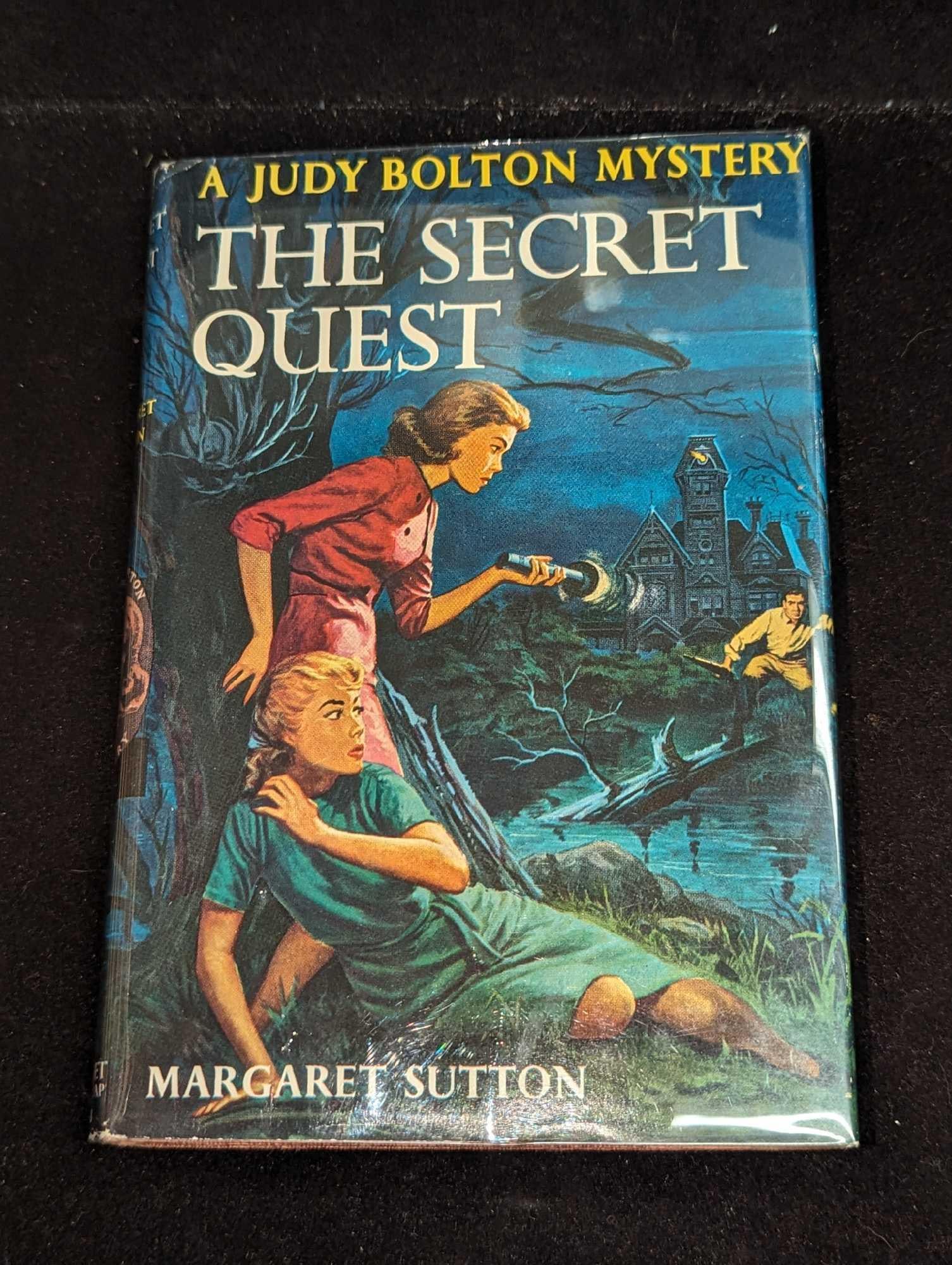 1st Ed Judy Bolton The Secret Quest Hardcover #33: 1st Ed Judy Bolton The Secret Quest Hardcover #33. "A Judy Bolton Mystery - The Secret Quest ". By Margaret Sutton (The pen name of Rachel Beebe) and was published by Grosset & Dunlap (New York) and