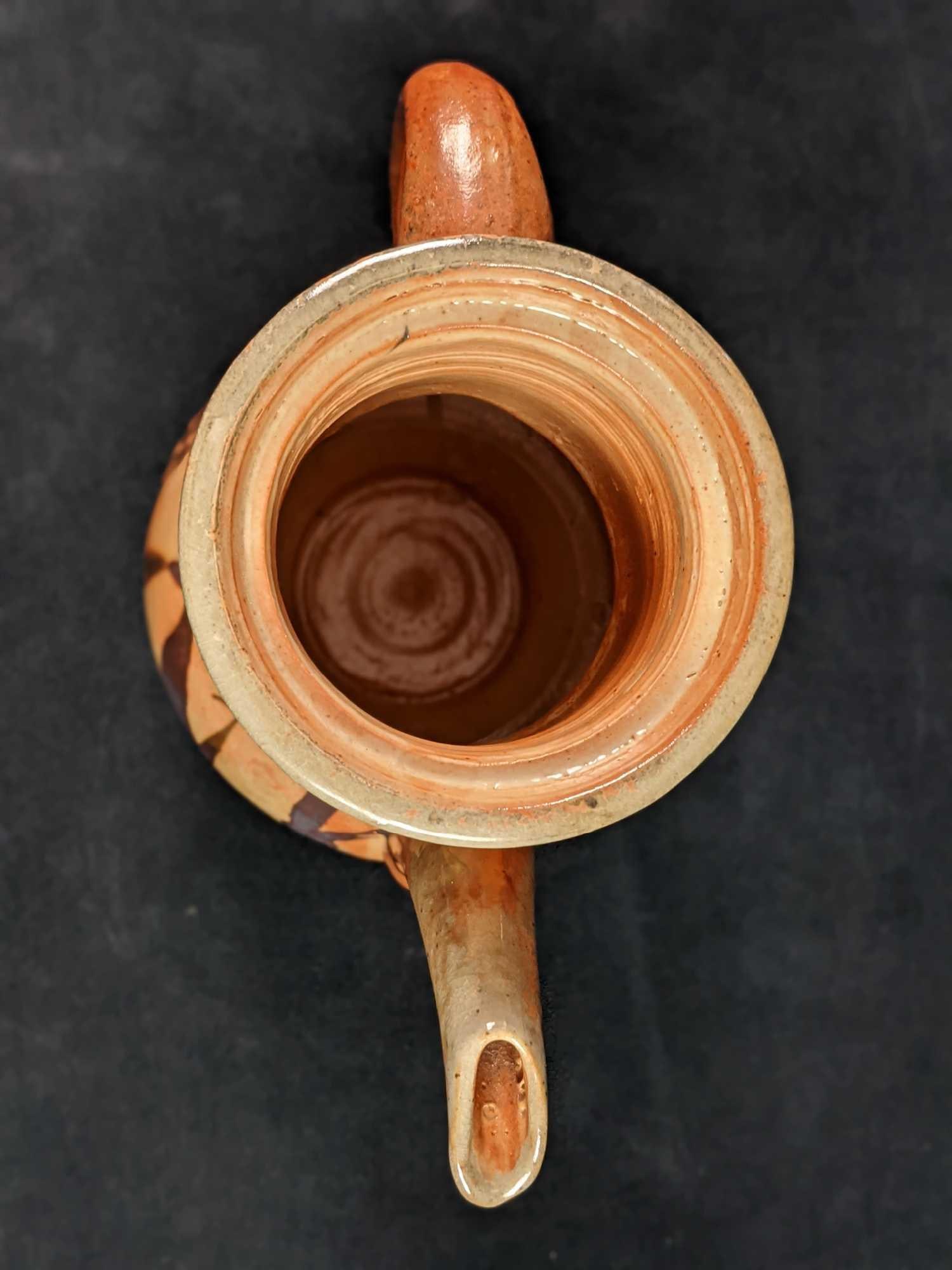 Asian Style Glazed Earthenware Teapot - 5