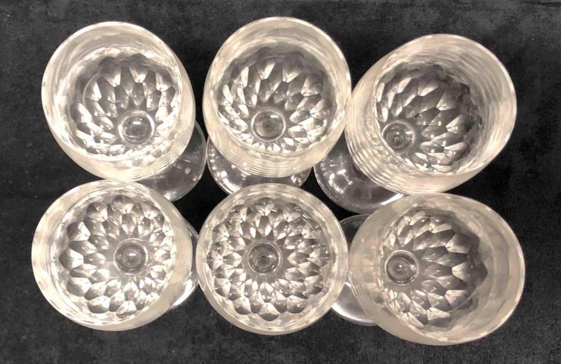 6 Mini Crystal Wine Glasses - 5