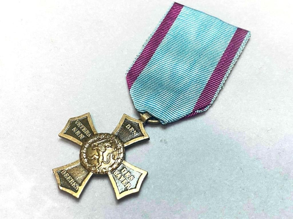 Germany, Bavaria, Veteran Cross of Napoleonic Wars 1790-1812: Germany, Bavaria, Veteran Cross of Napoleonic Wars 1790-1812 36mm x 36mm Fine Condition 14 grams