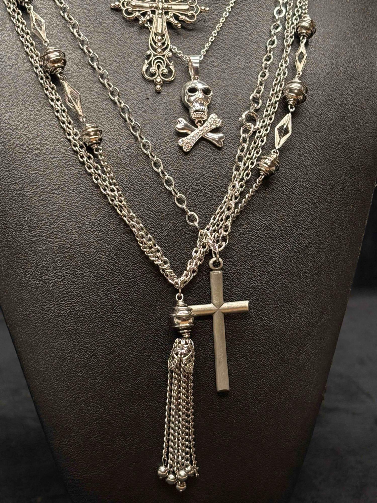 5pc Silver Gothic Themed Lot - 3