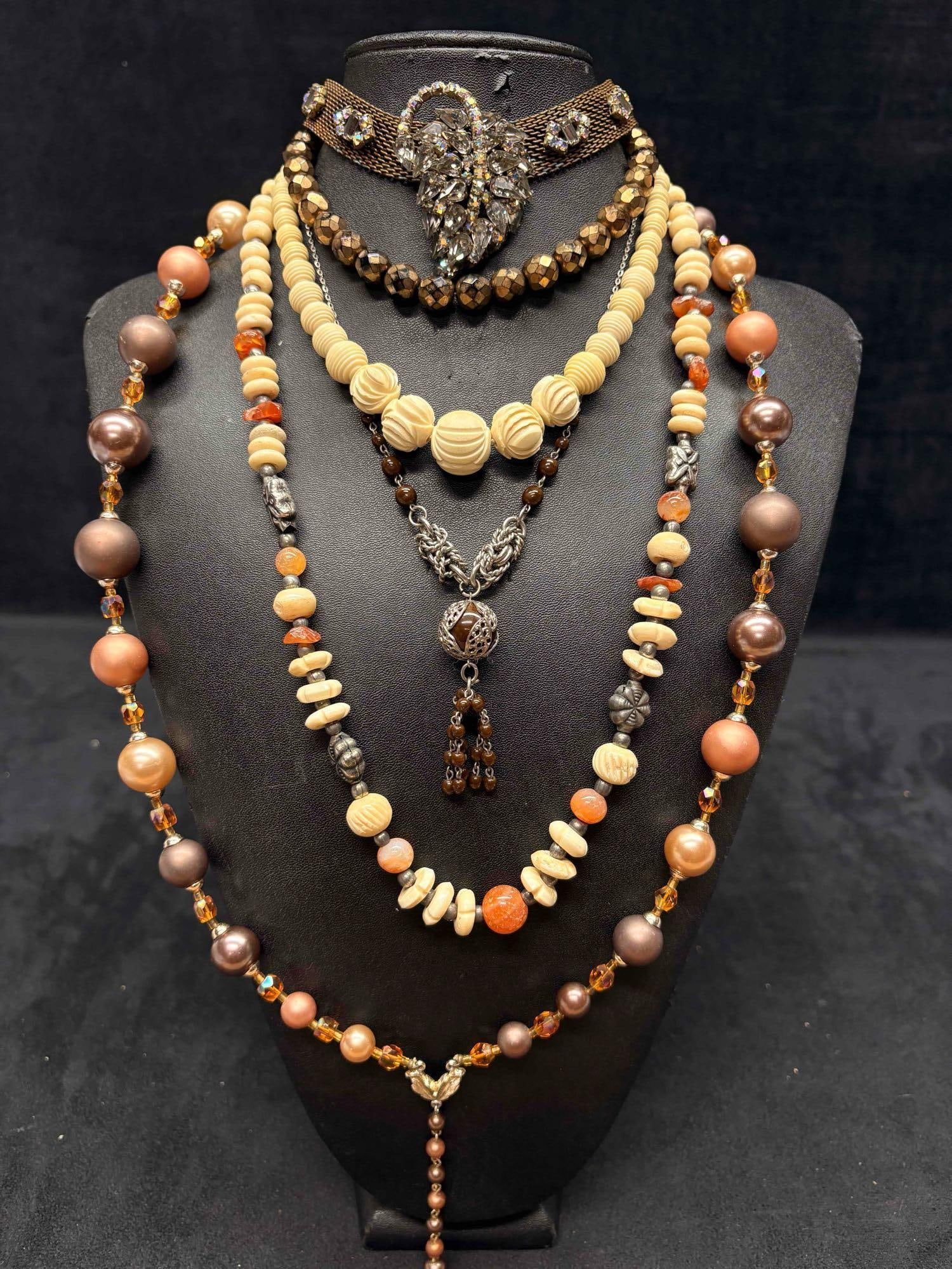 6pc Earth Tone Mother Earth Necklace Lot (1 of 14)