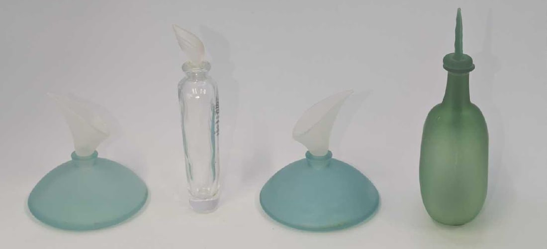 4 Empty Glass Perfume Bottles - 7