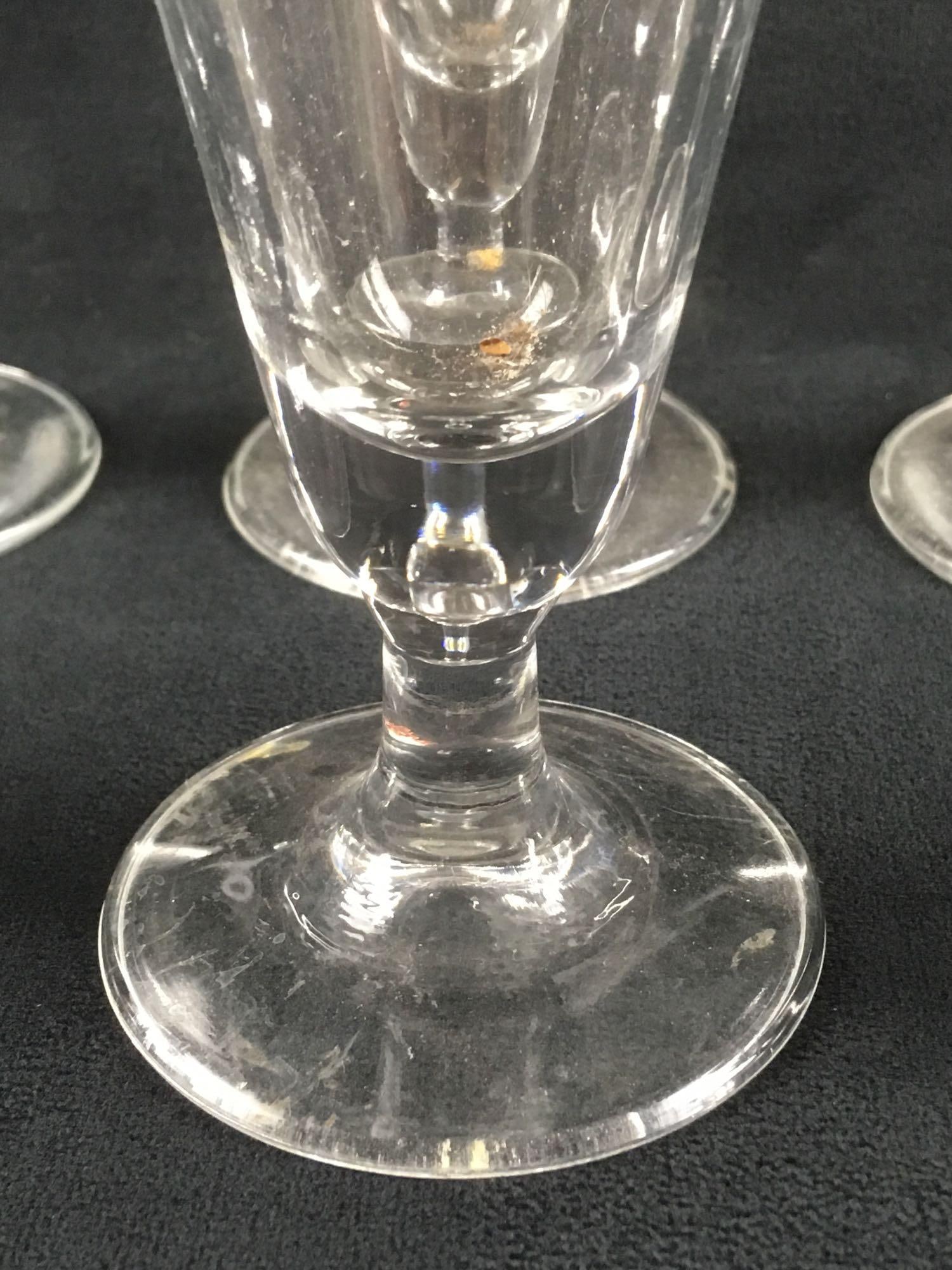 6 Clear Footed Pilsner Glasses - 2