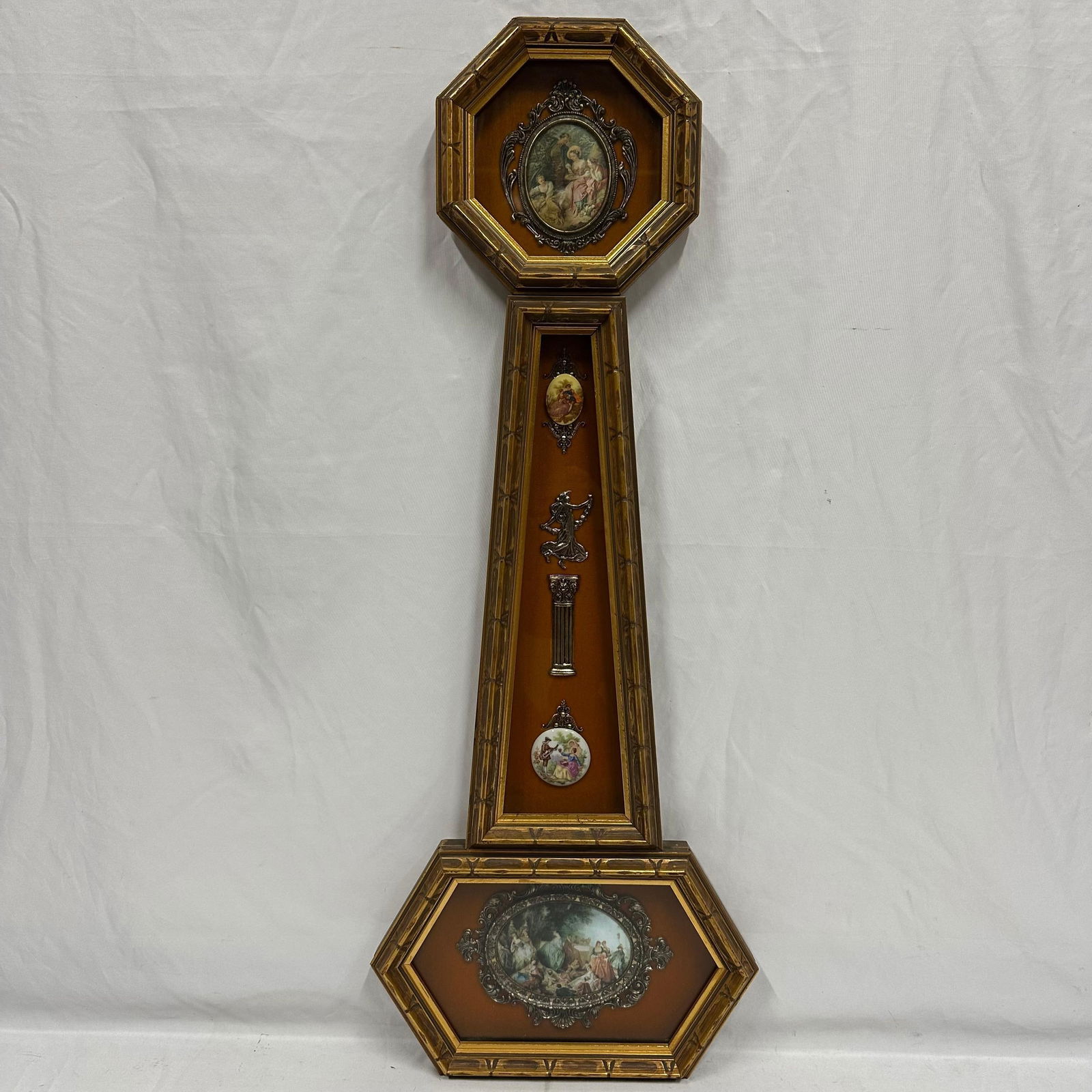 Vintage Framed Porcelain Plaque Wall Hanging with Classical Figural Scenes (1 of 6)