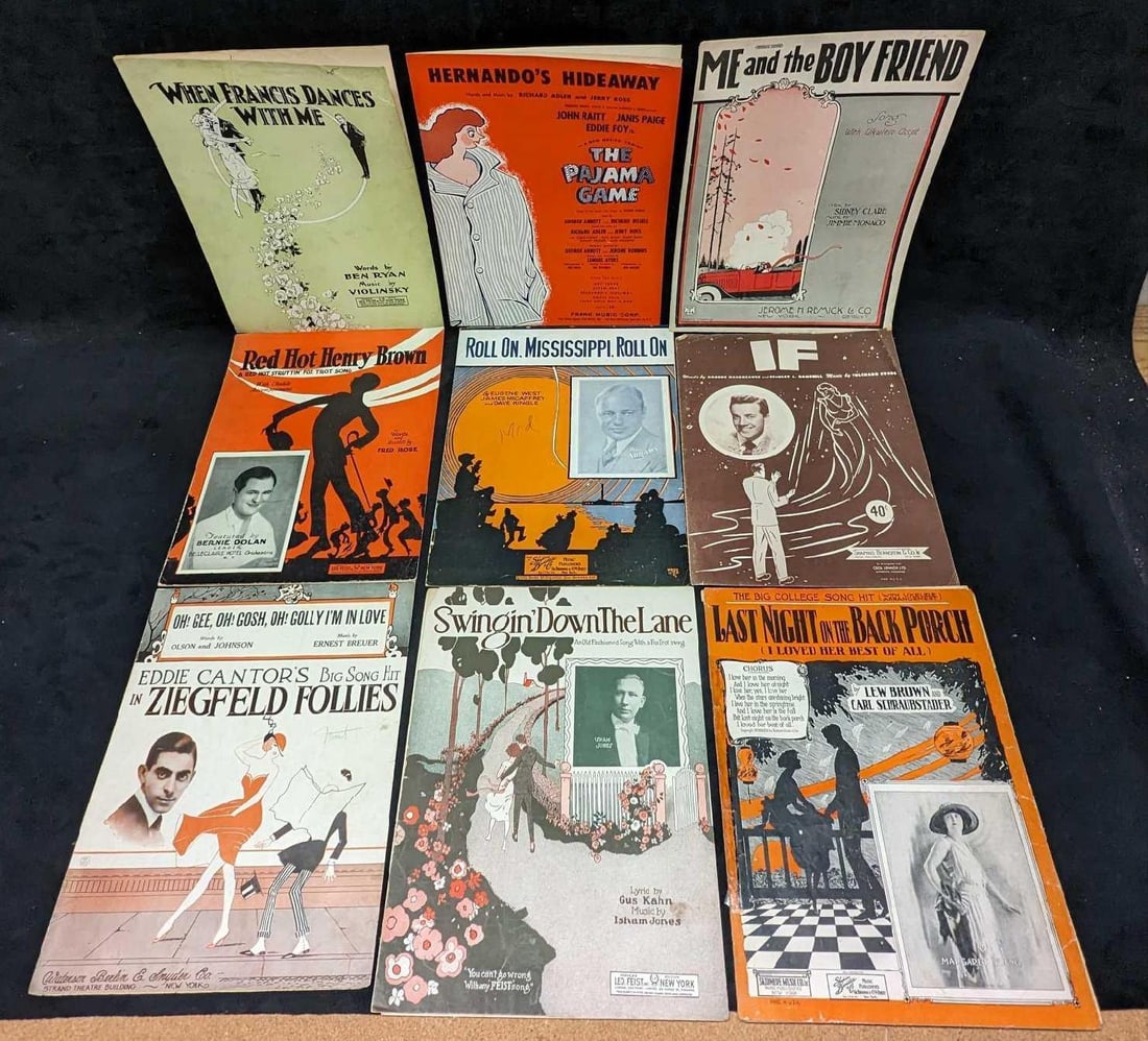 9 Vintage Classic Foxtrot Ziegfeld Follies Sheet Music (1 of 11)