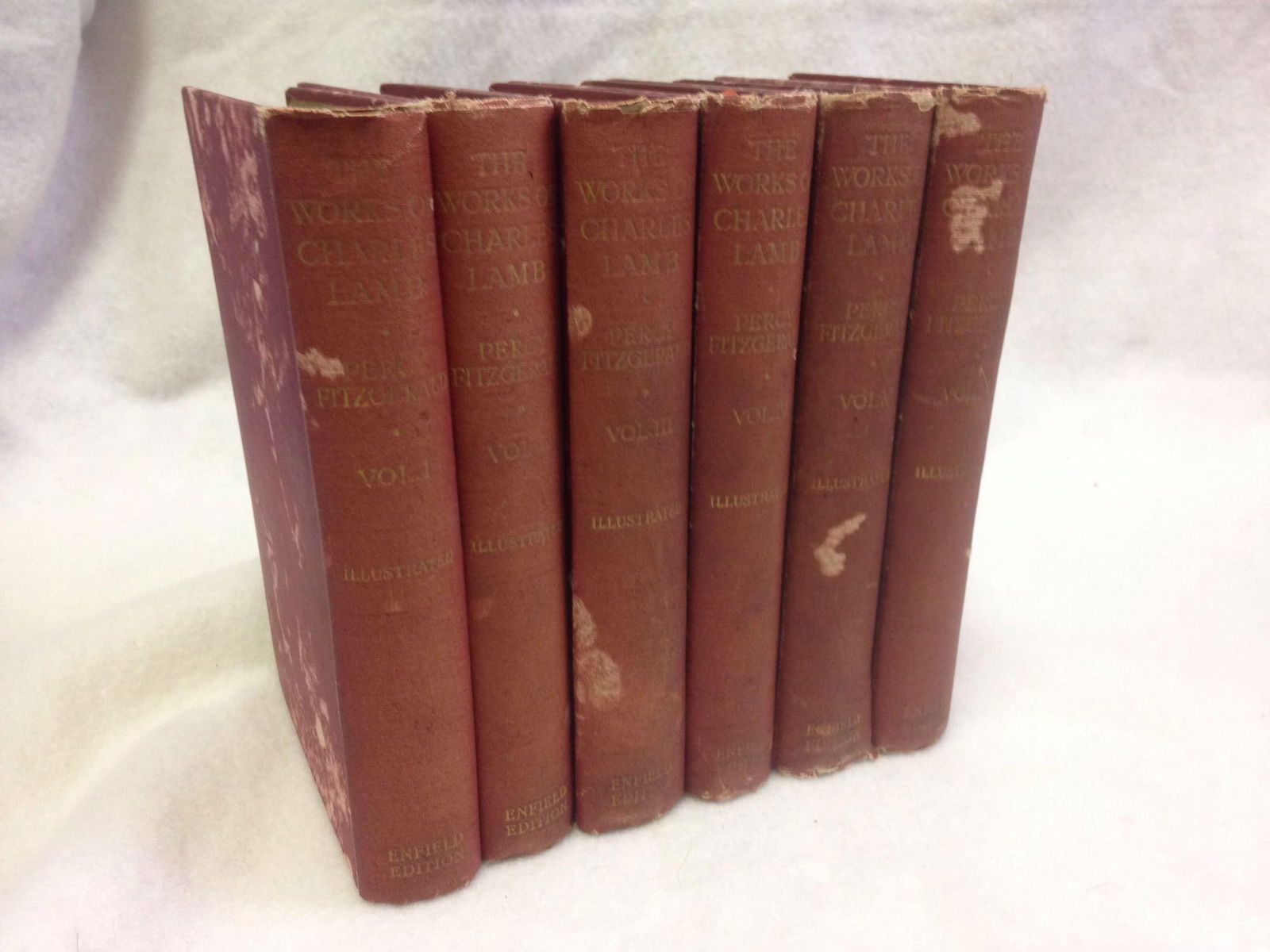 Book Set, The Works of Charles Lamb, Enfield Edition (6 Volumes): Book Set, The Works of Charles Lamb, Enfield Edition (6 Volumes), Edited by Percy Fitzgerald, Circa 1900; the set includes all 6 volumes. These are published by T. and A. Constable Ltd.,