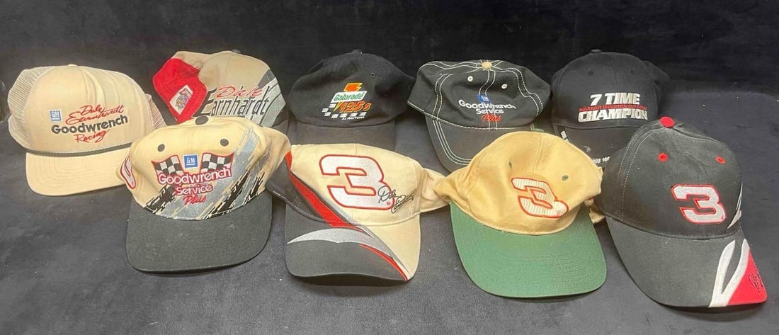 Lot of 9 Dale Earnhardt And Nascar Racing Baseball Caps (1 of 4)