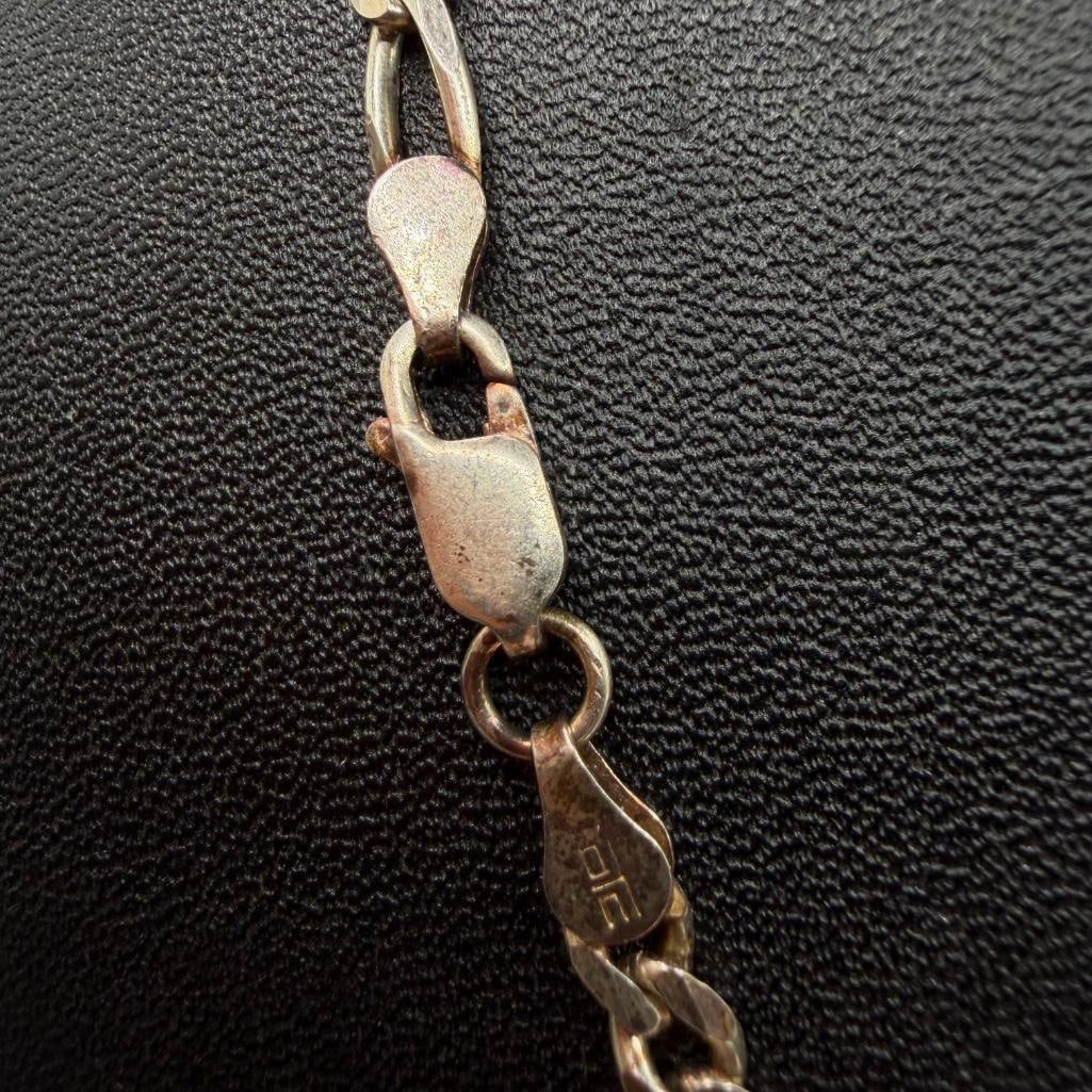18" Sterling Silver Figaro Chain - 3