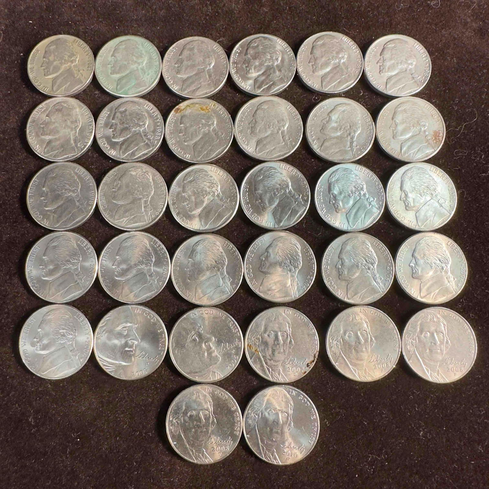 Jefferson Nickel Collection Lot of 32 Thirty Two Nickels Coins (1 of 4)