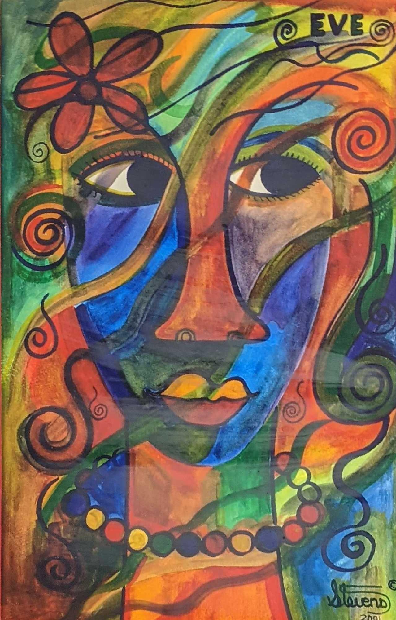 Larry Stevens Framed Offset Lithograph Eve - 2