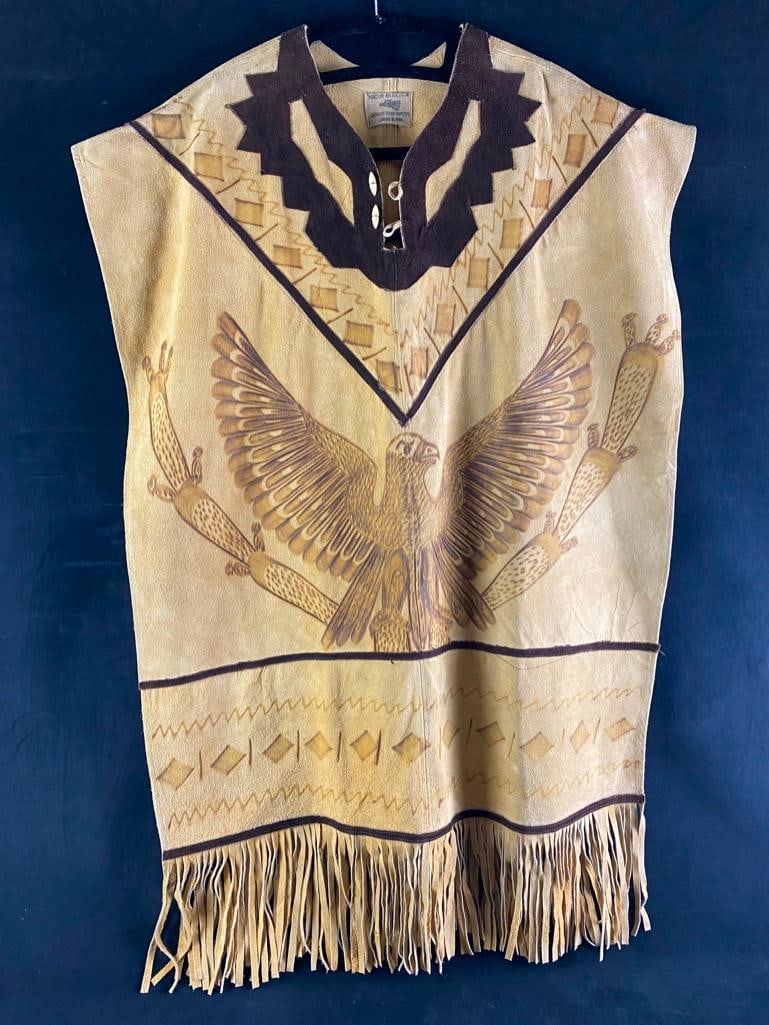 Navajo Style Leather/Suede Poncho JB (1 of 8)