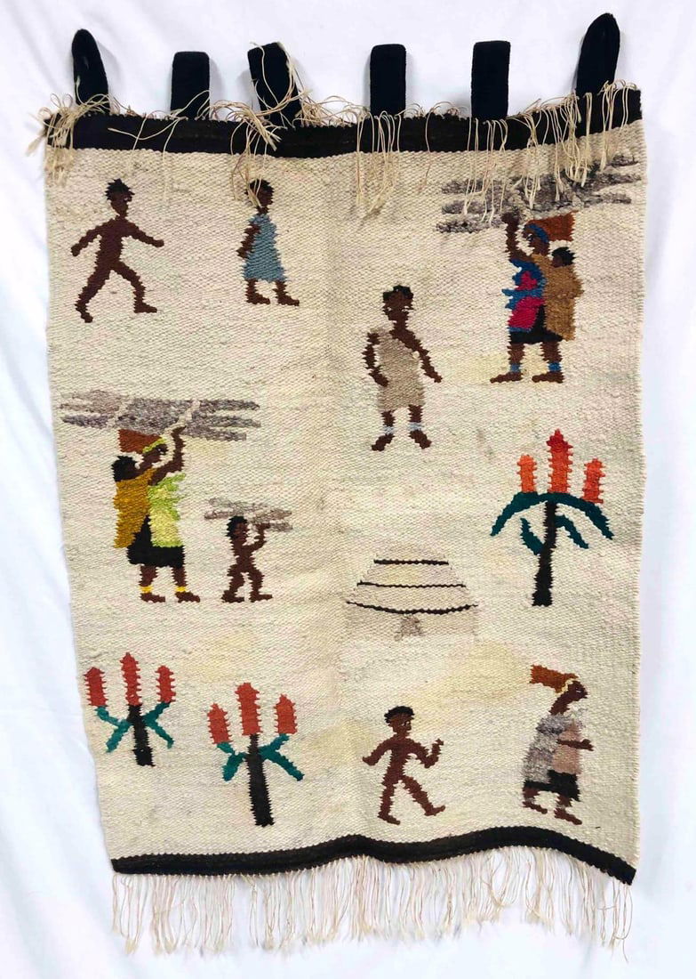 Tapestry Weaving The Sobantu Village Mariorte Pope Ellis School Of Weaving Made By African Pupils (1 of 12)