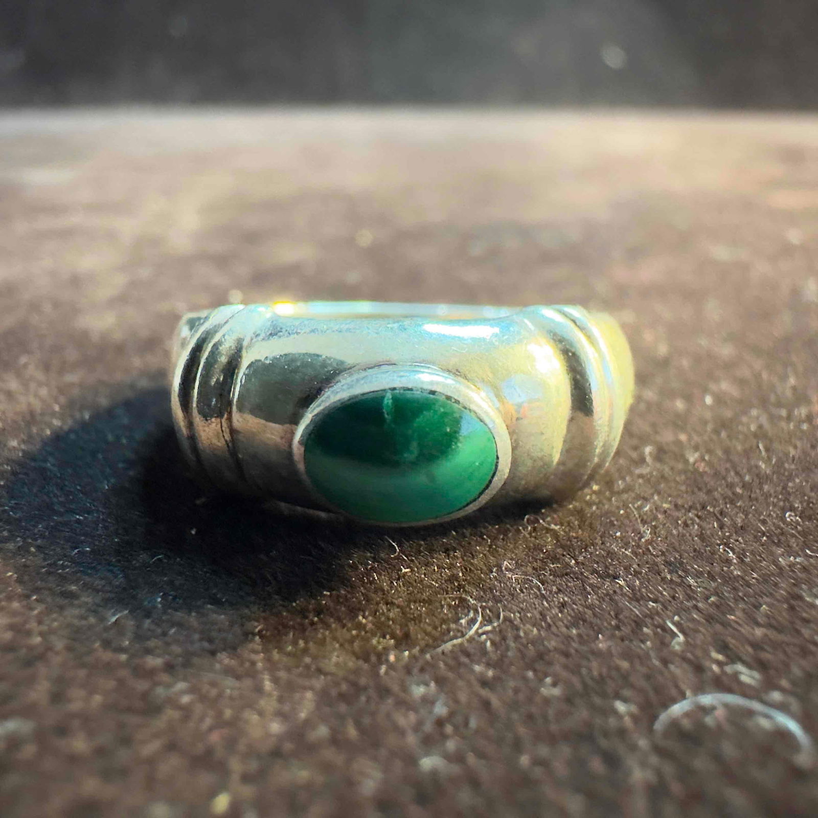 Malachite Green Gemstone Sterling Silver Ring 925 (1 of 9)