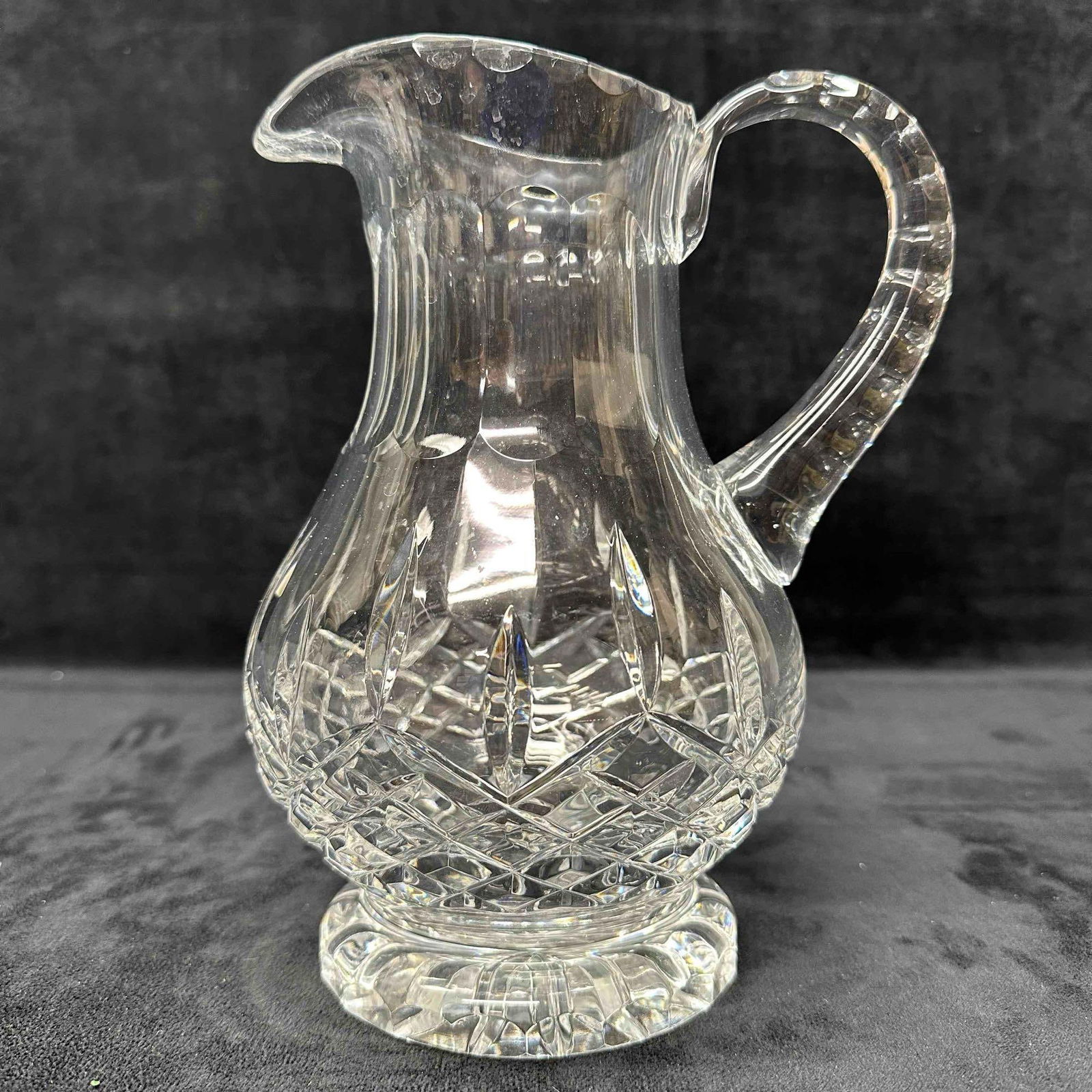 Violetta Lead Crystal Glass Diamond Cut Etched Pitcher (1 of 7)