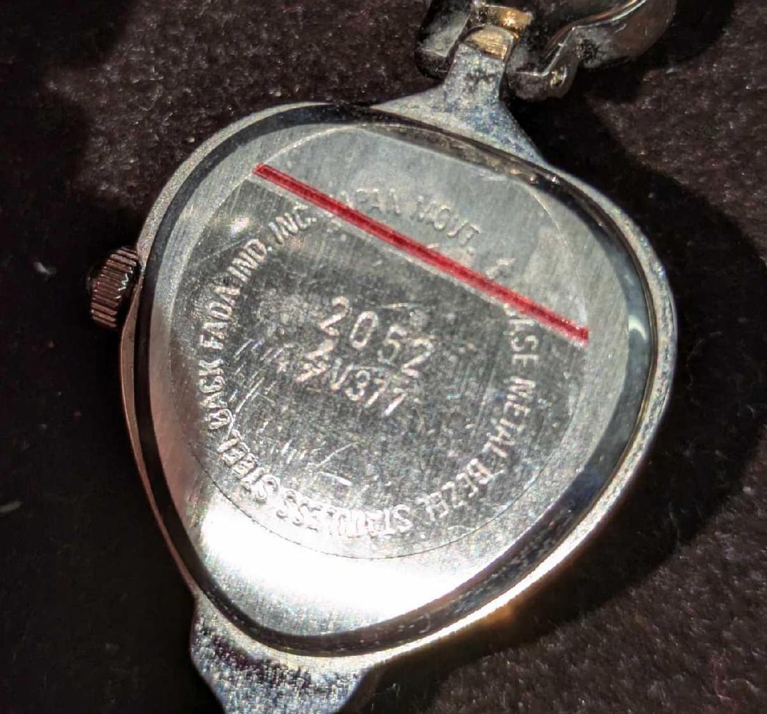 Gem Time Silvertone Heart Watch And Bracelet - 4