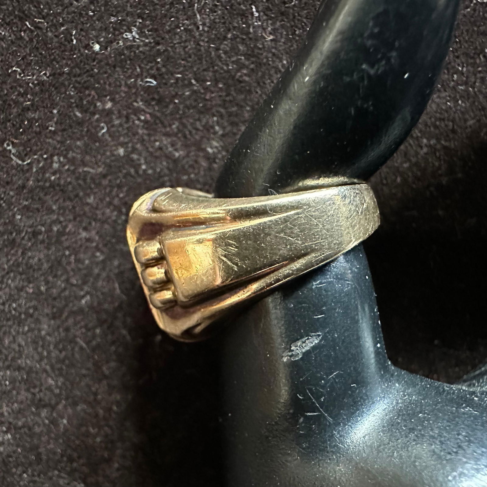 Unmarked 10k Gold Lab Grown Ruby Ring Size 8 - 4