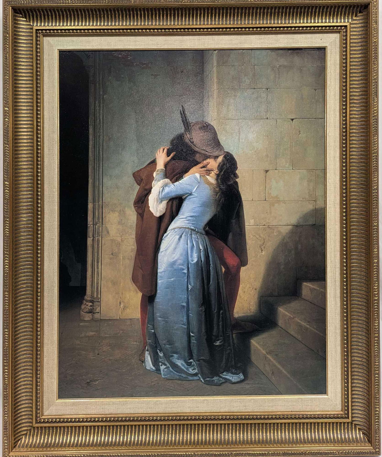 Large After Francesco Hayez The Kiss Varnished Framed Print R100 (1 of 7)