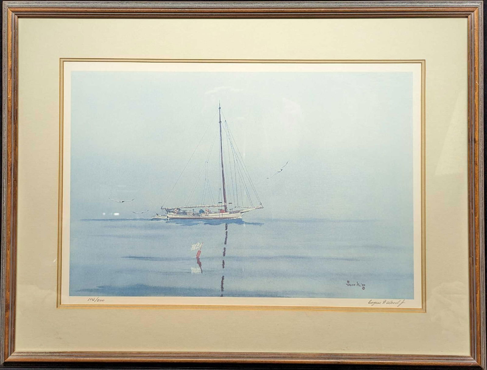 Framed S&N Eugene Wood Jr Boat Print (1 of 5)