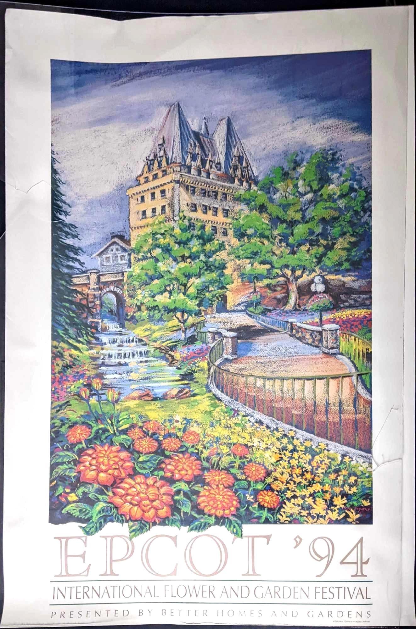 Epcot 1994 Flower Garden Festival Poster: Epcot 1994 Flower Garden Festival Poster