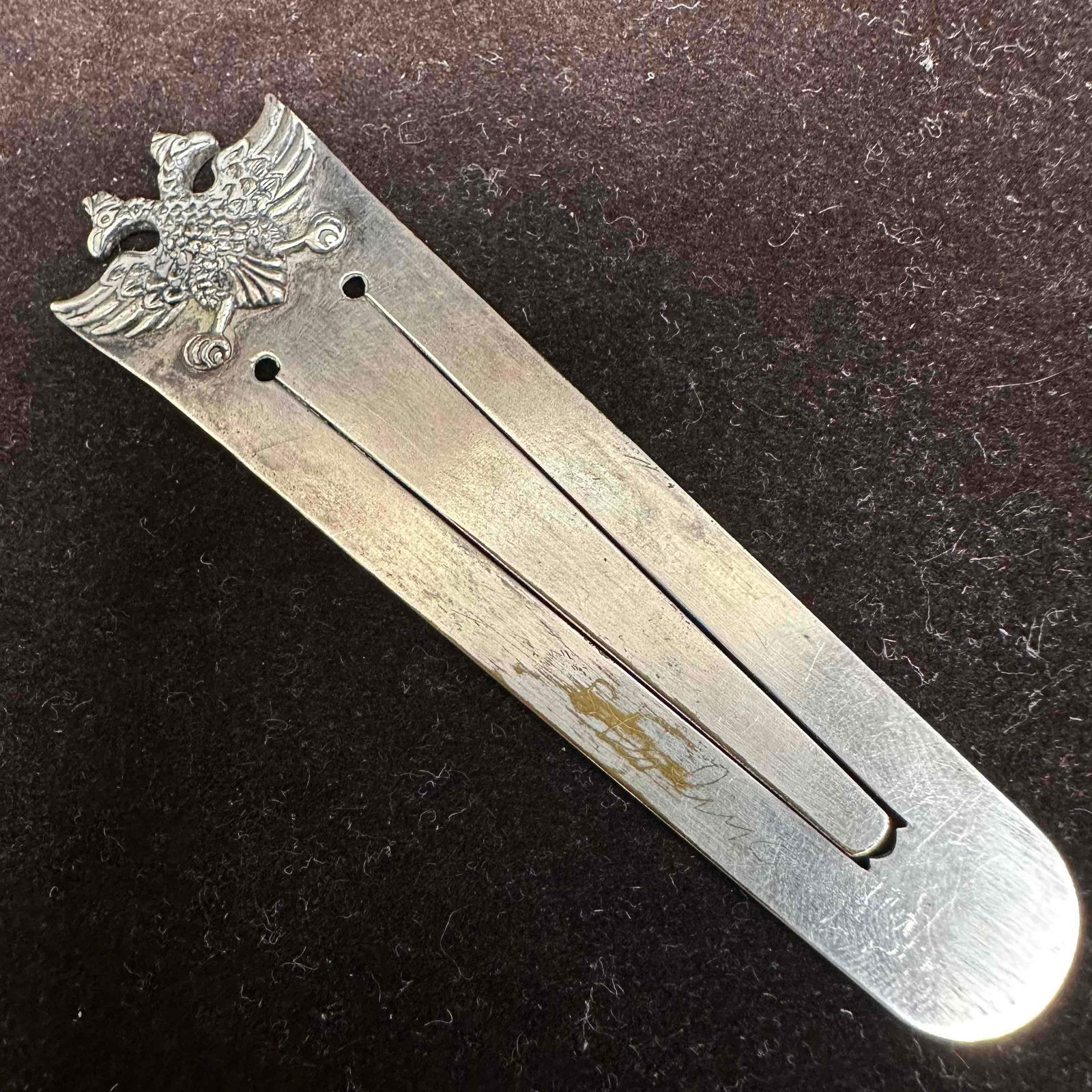 Double Headed Eagle Emblem Sterling Silver Bookmark - 5
