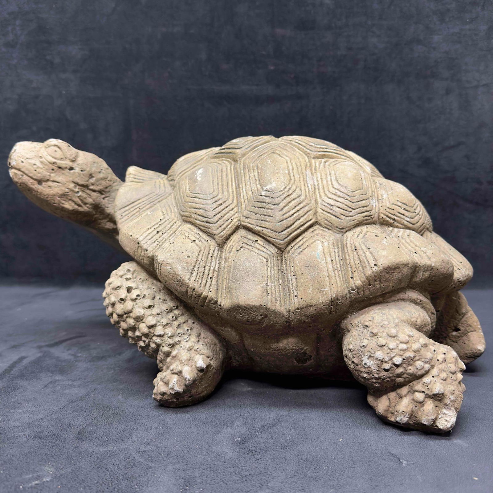 Walking Turtle Large Medium Solid Concrete Garden Yard Outdoor Statue Set - 6