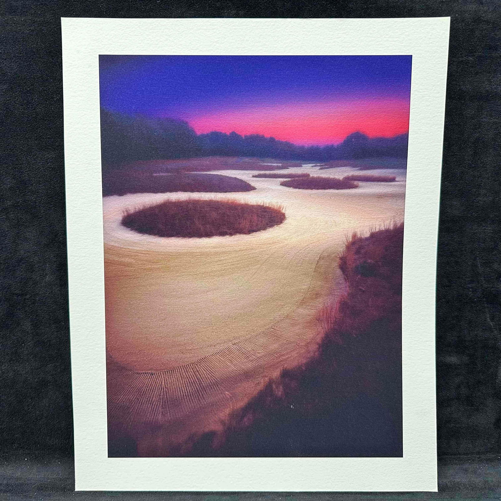 Golf Course Bunker Landscape at Sunset High Quality Lithograph Print GC6 (1 of 6)