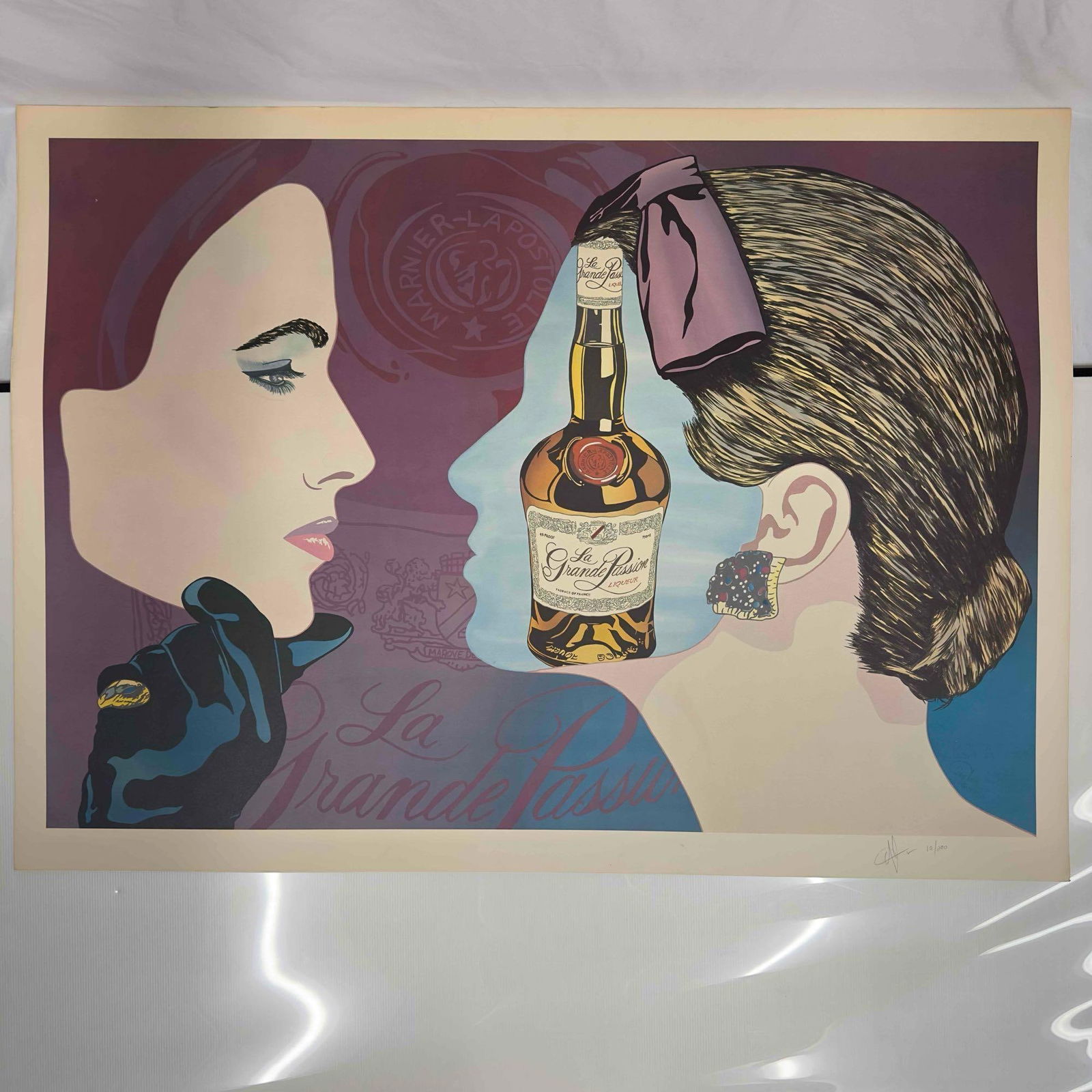 La Grande Passion Liqueur Clayton Lefevre Artist Signed Limited Edition Large Lithograph 1989: La Grande Passion Liqueur Clayton Lefevre Artist Signed Limited Edition Large Lithograph. Clayton Lefevre La Grande Passion Lithograph 1989 Signed and Numbered by the Artist 10/200. Artist signed by C