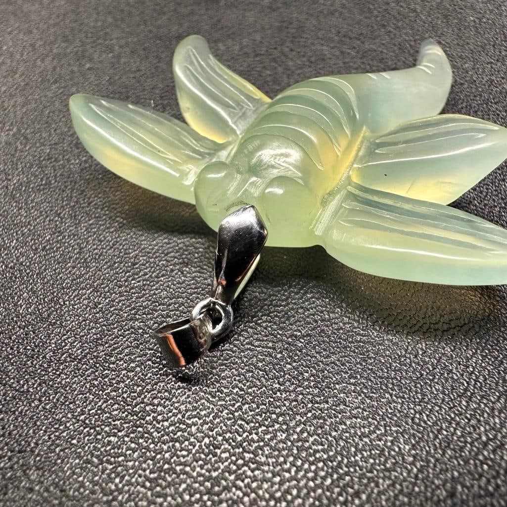 Jade Dragonfly Pendant - 3