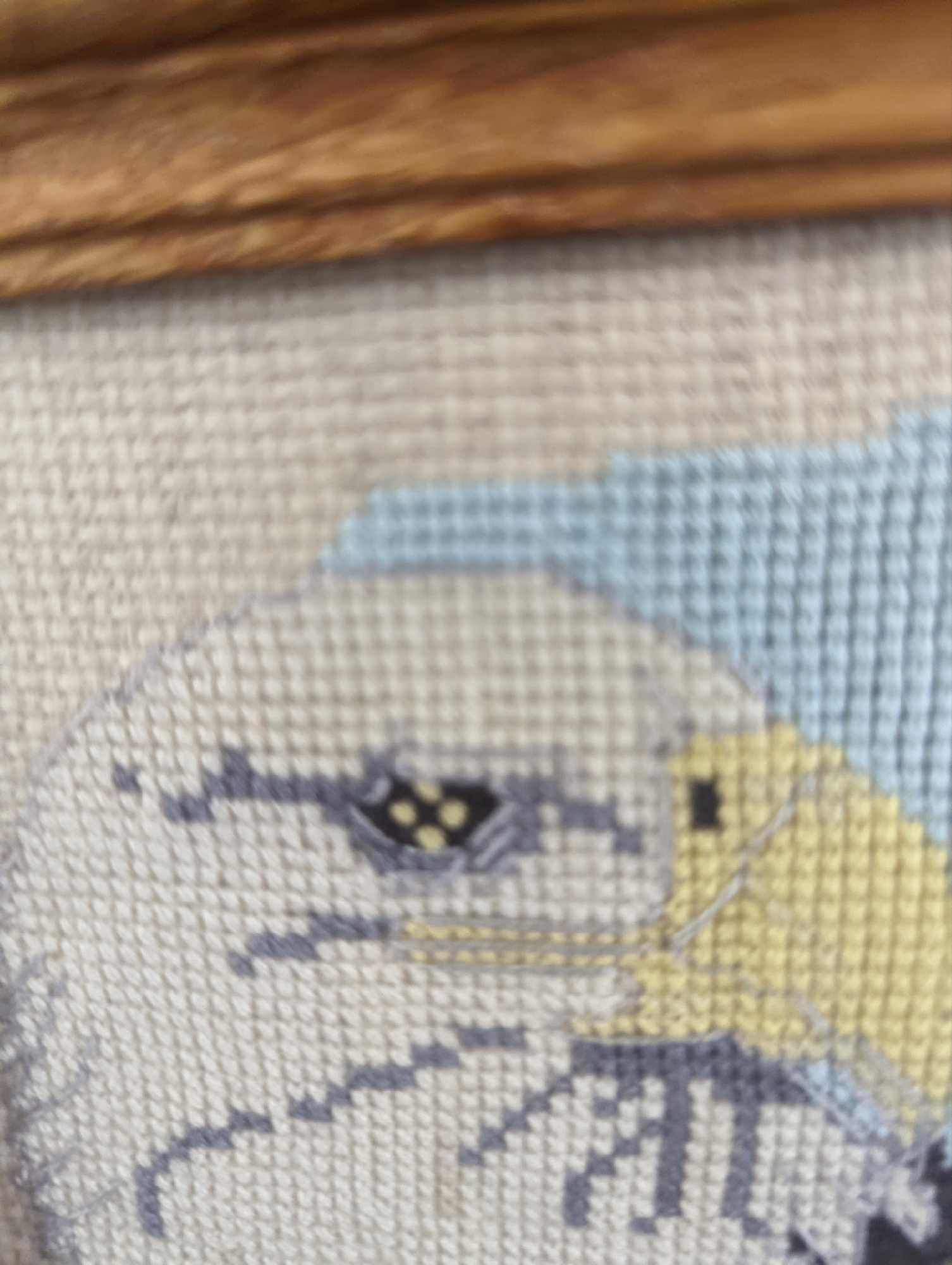 Framed Framed Bald Eagle Cross Stitch - 3